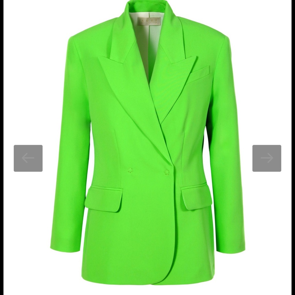 Aggi neon green blazer